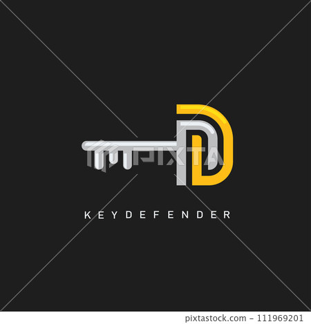 D letter key icon vector concept design template D letter key icon vector concept design template 111969201