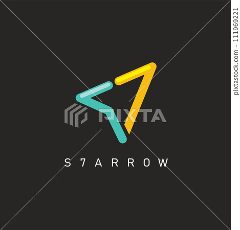 simple  S7 arrow icon vector illustration concept design 111969221