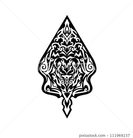 black gunungan wayang icon vector concept design template black gunungan wayang icon vector concept design template 111969237