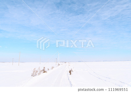 Snowy road to the silver world Snowy road to the silver world 111969551