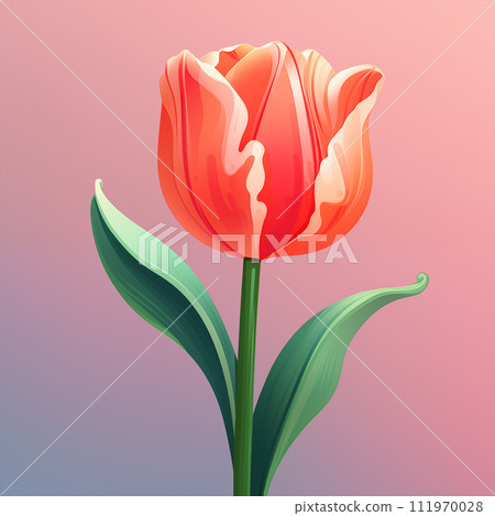 卡通郁金香插画素材 111970028