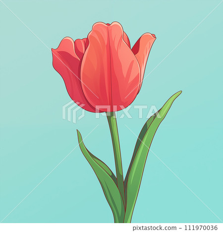 卡通郁金香插画素材 卡通郁金香插画素材 111970036