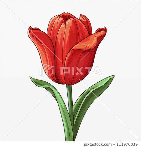 卡通郁金香插画素材 卡通郁金香插画素材 111970039
