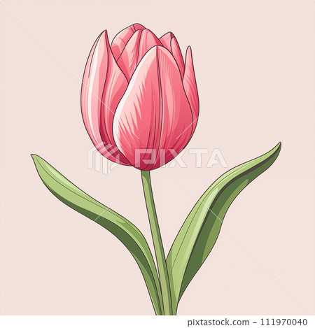 卡通郁金香插画素材 卡通郁金香插画素材 111970040