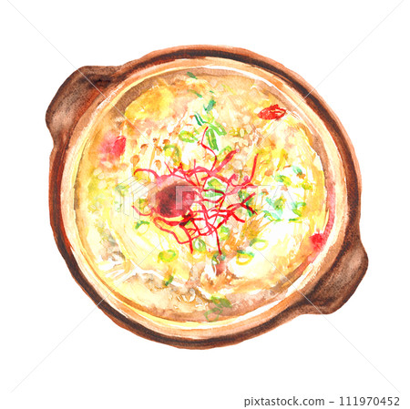 Samgyetang illustration painted in watercolor Samgyetang illustration painted in watercolor 111970452