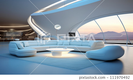 futuristic room futuristic room 111970492