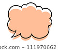 插畫素材/簡單的雲形語音氣泡/Peach Fuzz 111970662