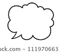 插畫素材/簡單的雲型語音氣泡 111970663