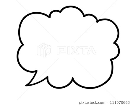 插畫素材/簡單的雲型語音氣泡 111970663