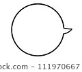 插畫素材/簡單的圓圈語音氣泡 111970667