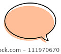 插圖素材/簡單橢圓形語音氣泡/Peach Fuzz 111970670