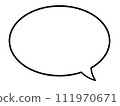 插畫素材/簡單的橢圓形語音氣泡 111970671