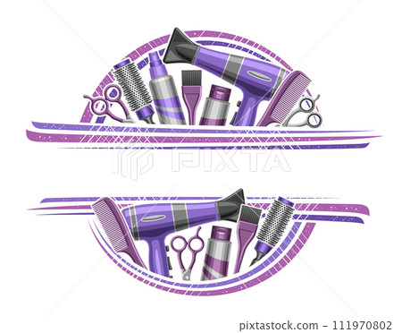 Vector border for Hair Salon 111970802