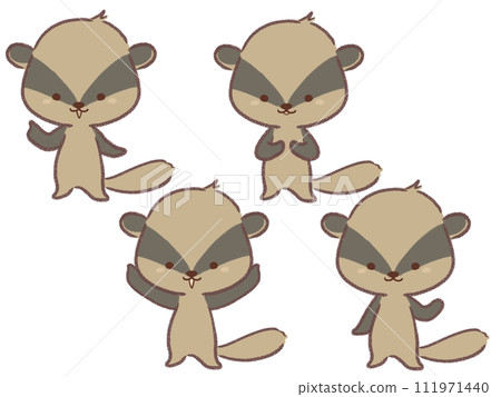 Badger set illustration 111971440
