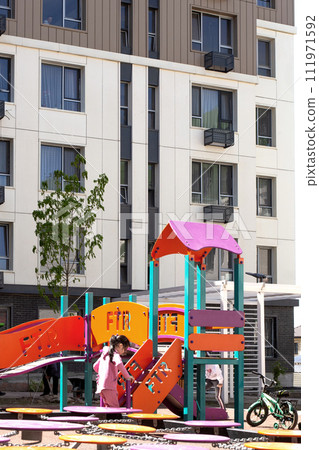 Colorful Playground Equipment for Kids to Enjoy in a Safe Environment 111971592