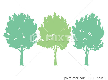 Vector illustration of stylish street trees Vector illustration of stylish street trees 111972449
