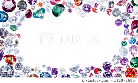 Elegant frame design decorated with luxurious jewels Elegant frame design decorated with luxurious jewels 111972690