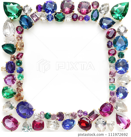 Elegant frame design decorated with luxurious jewels Elegant frame design decorated with luxurious jewels 111972692