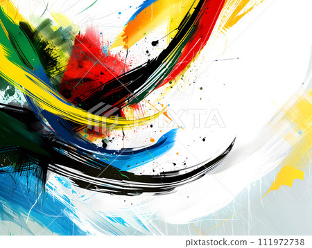 Abstract art that emits the vivid energy of the Olympics Abstract art that emits the vivid energy of the Olympics 111972738