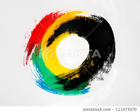 Abstract art that emits the vivid energy of the Olympics Abstract art that emits the vivid energy of the Olympics 111973470
