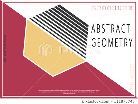 Abstract geometry. Layout of the cover design, brochure, poster, banner or poster. The idea of corporate design, interior design and decorative creativity Abstract geometry. Layout of the cover design, brochure, poster, banner or poster. The idea of corporate design, interior design and decorative creativity 111973745