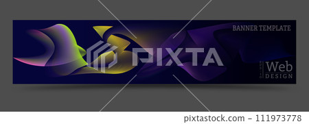 Color gradients on a dark background. Creative template for posters, web design and creative ideas 111973778