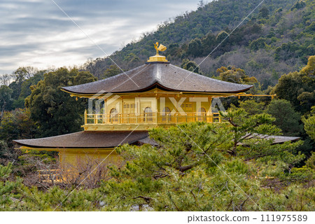 Kinkakuji temple Golden Pavillion, Zen Buddhist temple in Kyoto, Japan, UNESCO site Kinkakuji temple Golden Pavillion, Zen Buddhist temple in Kyoto, Japan, UNESCO site 111975589