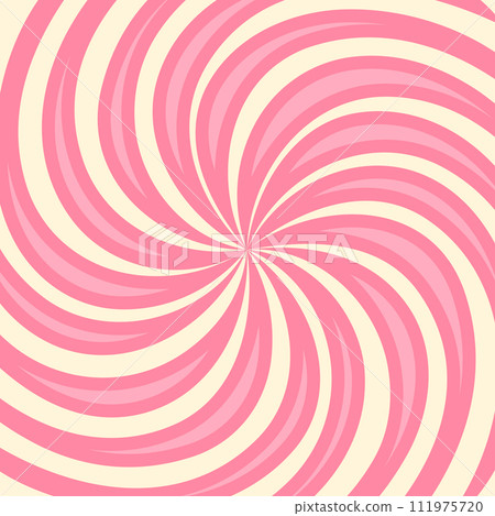 Candy spiral pattern. Pink swirl with candy cane texture. Milky pink twist 111975720