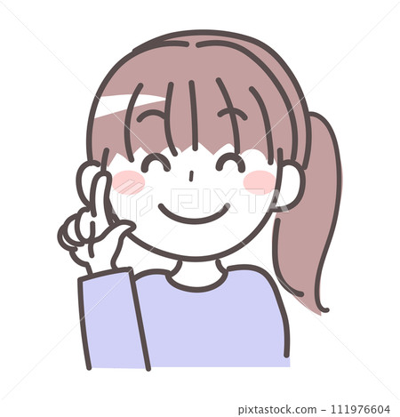 圖解 1-2 一位女士進行指導/介紹 111976604