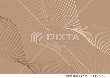 An abstract beige background featuring wavy lines in varying shades of tan and cream. The lines undulate and overlap, creating a dynamic and textured surface that fills the frame An abstract beige background featuring wavy lines in varying shades of tan and cream. The lines undulate and overlap, creating a dynamic and textured surface that fills the frame 111977529
