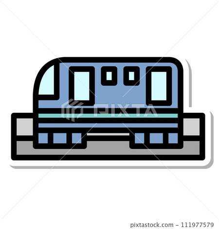 貼紙車輛圖示圖單軌列車 111977579