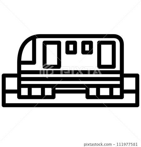 線條畫車輛圖示圖單軌列車 111977581