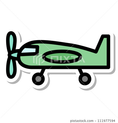 貼紙車輛圖示圖螺旋槳飛機 111977594