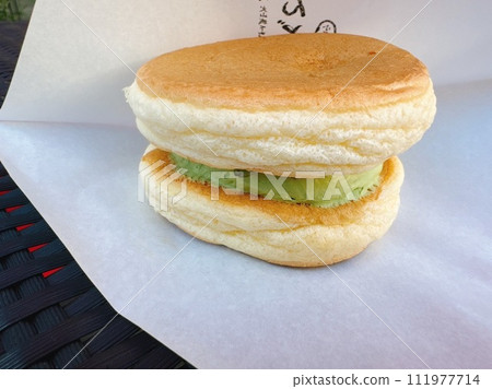 Inuyama food tour: Matcha cream pancakes Inuyama food tour: Matcha cream pancakes 111977714