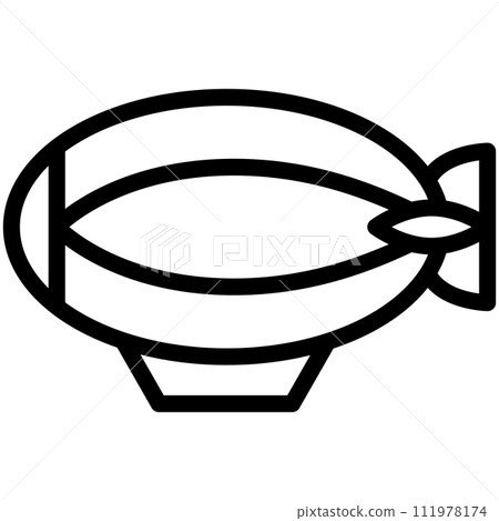 線條畫車輛圖示圖飛艇 111978174