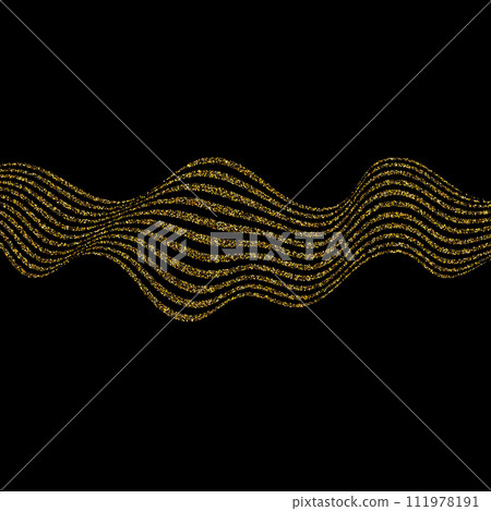 Golden lines on black background, brochure template design, holiday poster Golden lines on black background, brochure template design, holiday poster 111978191