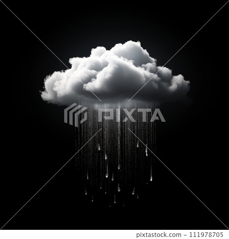 clouds thunderstorm design, Natural light, black background 111978705