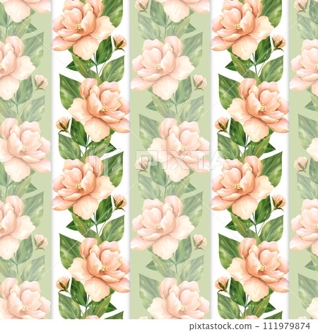 Seamless floral pattern. Delicate yellow flowers background Seamless floral pattern. Delicate yellow flowers background 111979874