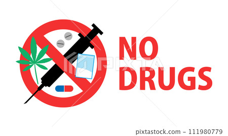 沒有毒品：沒有毒品標誌 111980779