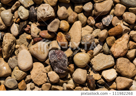 Wet Stone Pebbles Texture Or Stone Pebbles Background For Design 111982268