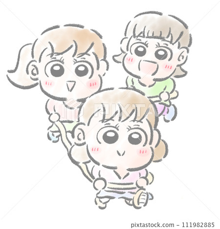 Child playing train, watercolor touch Child playing train, watercolor touch 111982885