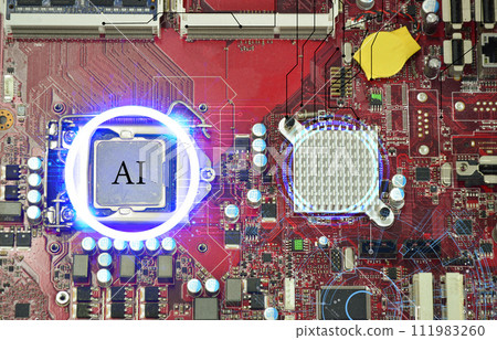 The concept of artificial intelligence, the world of the future 111983260