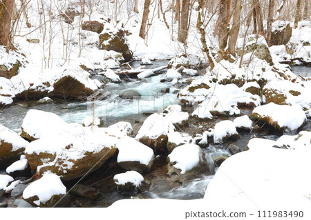 Ashura flow of Oirase Stream in winter in Towada City, Aomori Prefecture Ashura flow of Oirase Stream in winter in Towada City, Aomori Prefecture 111983490