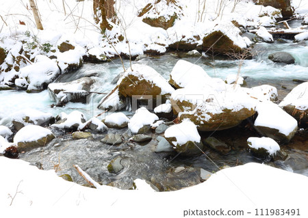 Ashura flow of Oirase Stream in winter in Towada City, Aomori Prefecture Ashura flow of Oirase Stream in winter in Towada City, Aomori Prefecture 111983491