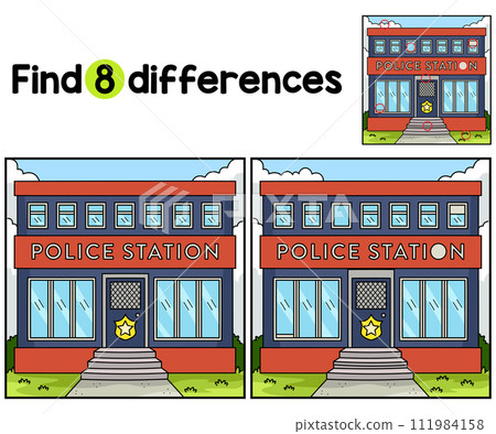Police Station Find The Differences 111984158