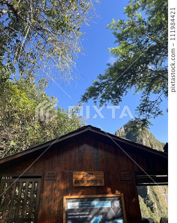 Huayna Picchu trailhead Huayna Picchu trailhead 111984421