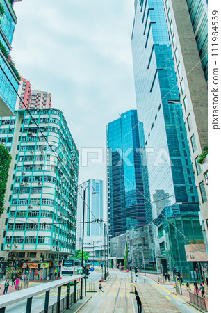 View of Hong Kong from the Hong Kong Tram 111984539