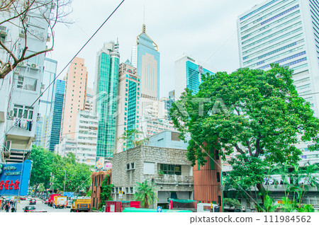 View of Hong Kong from the Hong Kong Tram 111984562