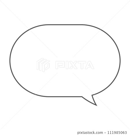 simple cartoon speech bubble 111985063