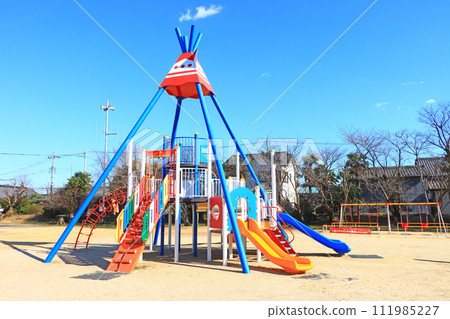 Scenery of a children's park in a residential area Scenery of a children's park in a residential area 111985227